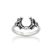 Floral Horseshoe Ring
