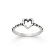 Delicate Heart Beaded Ring