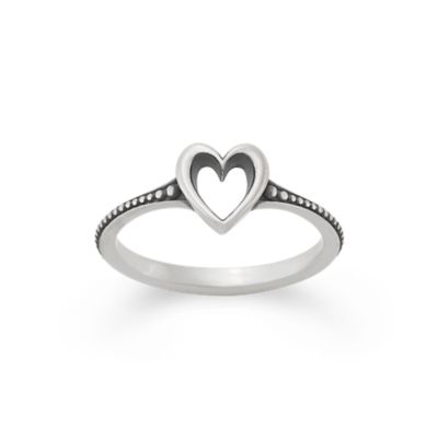 Delicate Heart Beaded Ring