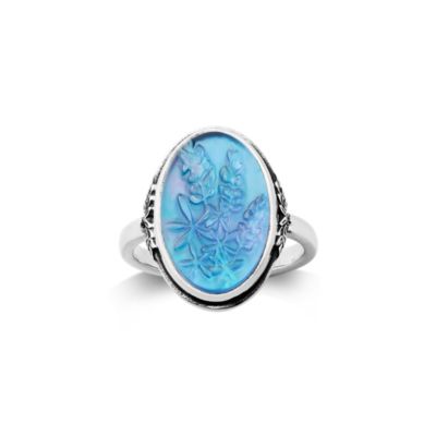Sculpted Bluebonnet Layered Gemstone Ring