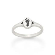 Footprint and Hearts Ring