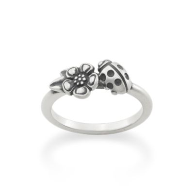 Ladybug and Flower Ring