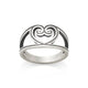Traced Lines Heart Ring