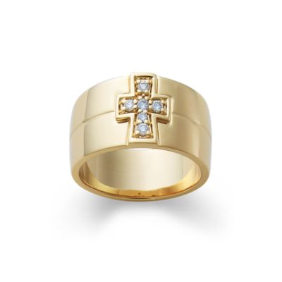 Diamond Cross Wedding Ring