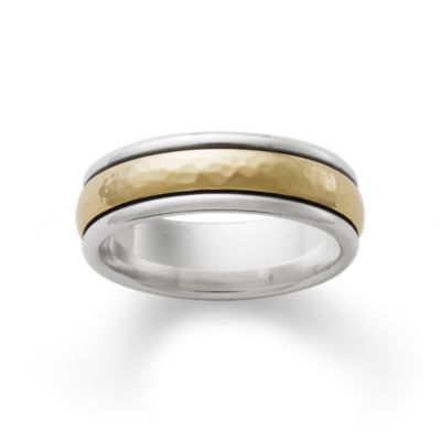 Narrow Hammered Simplicity Wedding Ring