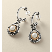 Marjan Gemstone Hoop Dangle Earrings