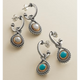 Marjan Gemstone Hoop Dangle Earrings
