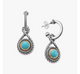 Marjan Gemstone Hoop Dangle Earrings