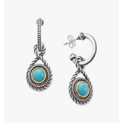 Marjan Gemstone Hoop Dangle Earrings