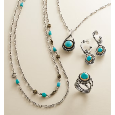 Marjan Gemstone Hoop Dangle Earrings