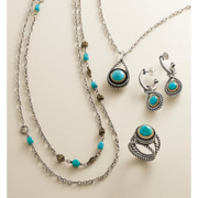 Marjan Gemstone Hoop Dangle Earrings