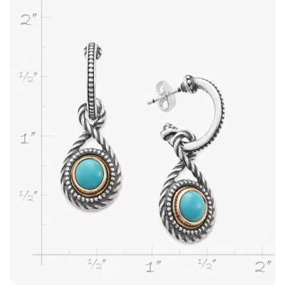 Marjan Gemstone Hoop Dangle Earrings