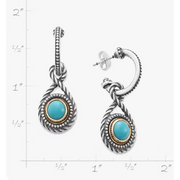 Marjan Gemstone Hoop Dangle Earrings