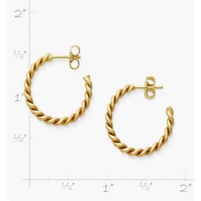 Medium Twisted Wire Hoops