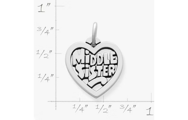 "Middle Sister" Heart Charm