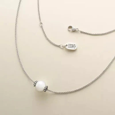 Beaded Cultured Pearl Slider Necklace