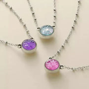 Sculpted Daisy Layered Gemstone Necklace