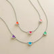 Enamel Connected Hearts Necklace