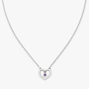 Dancing Gemstone Heart Necklace