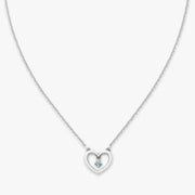 Dancing Gemstone Heart Necklace