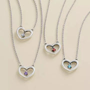 Dancing Gemstone Heart Necklace