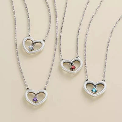 Dancing Gemstone Heart Necklace