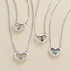 Dancing Gemstone Heart Necklace