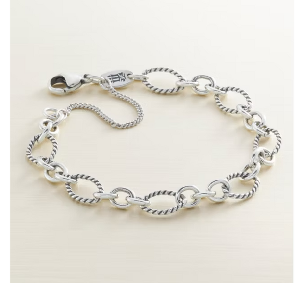 Oval Twist Charm Bracelet