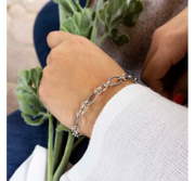 Oval Twist Charm Bracelet