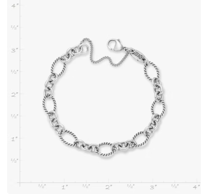 Oval Twist Charm Bracelet