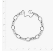 Oval Twist Charm Bracelet