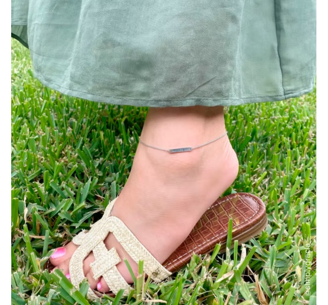 Petite Engravable Horizon Anklet