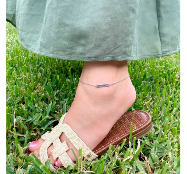 Petite Engravable Horizon Anklet