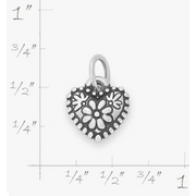 Petite Floral Heart Charm