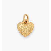 Petite Floral Heart Charm