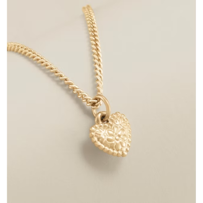 Petite Floral Heart Charm