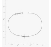 Petite Latin Cross Link Bracelet