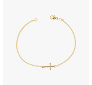 Petite Latin Cross Link Bracelet