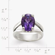 Oval Gemstone Ring
