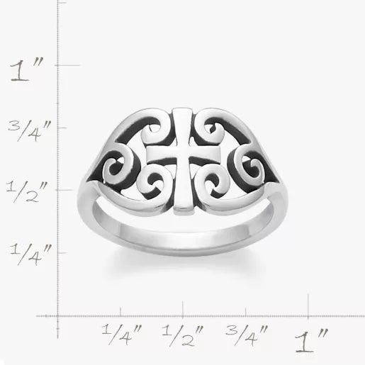 Scroll Cross Ring
