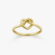 Delicate Heart Knot Ring