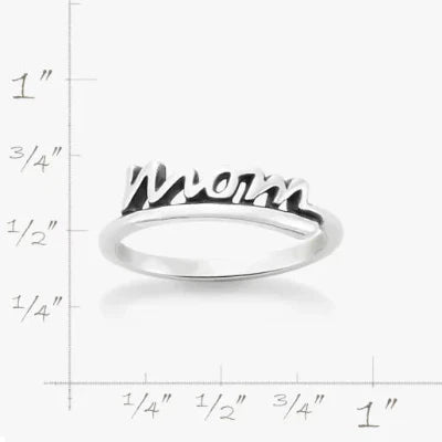 "Mom" Script Ring