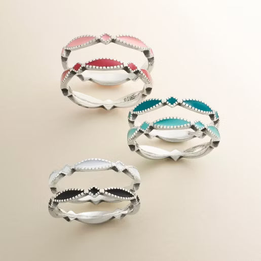 Enamel Cordoba Stacker Ring