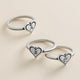 Delicate Heart Initial Ring