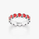Enamel Connected Hearts Ring