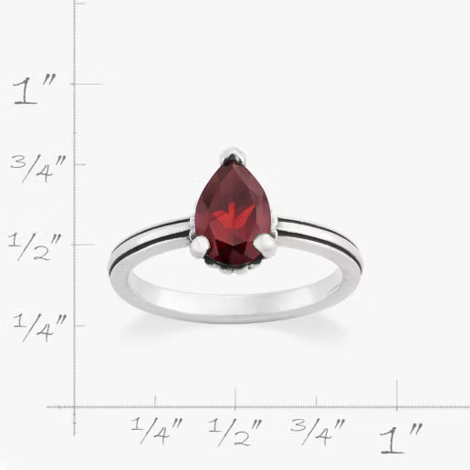 Beaded Chevron Heart Gemstone Ring