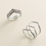Chevron Ring Set