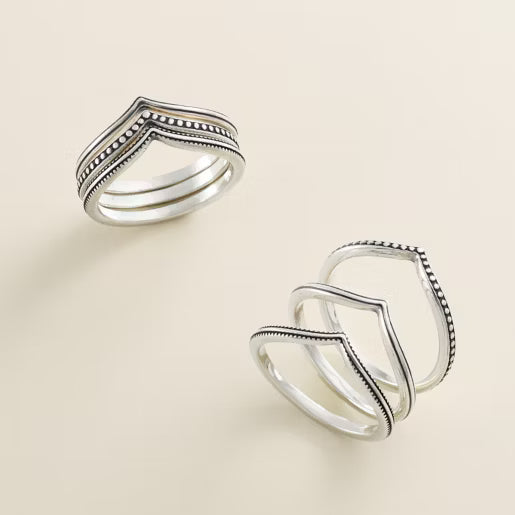 Chevron Ring Set