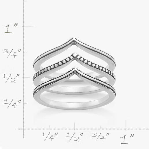 Chevron Ring Set