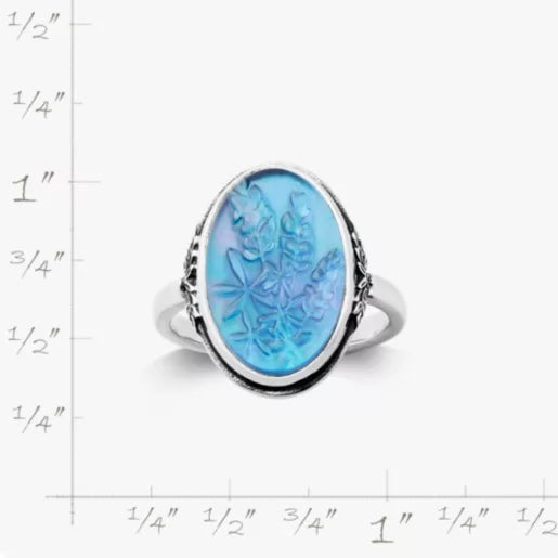 Sculpted Bluebonnet Layered Gemstone Ring